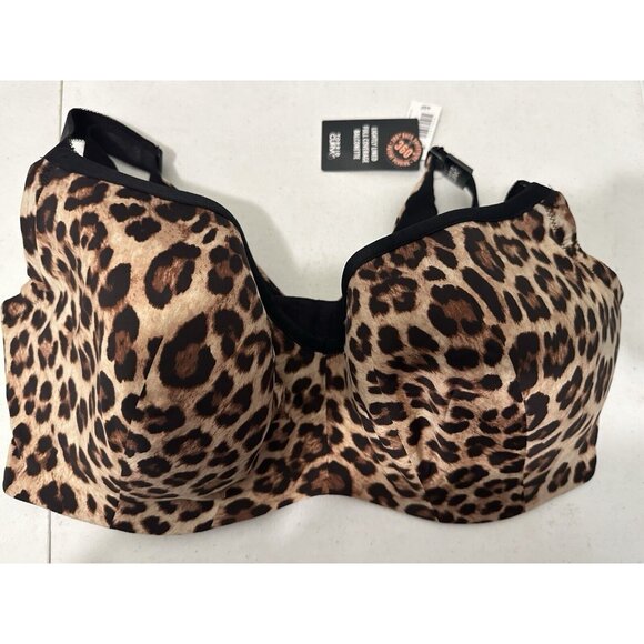 Torrid Cheetah Print Lightly Lined Full Coverage Balconette Bra Size 40F - Picture 1 of 9
